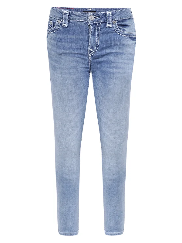 True Religion Womens Super T Halle Super Skinny Fit Blue Mid Rise Jeans