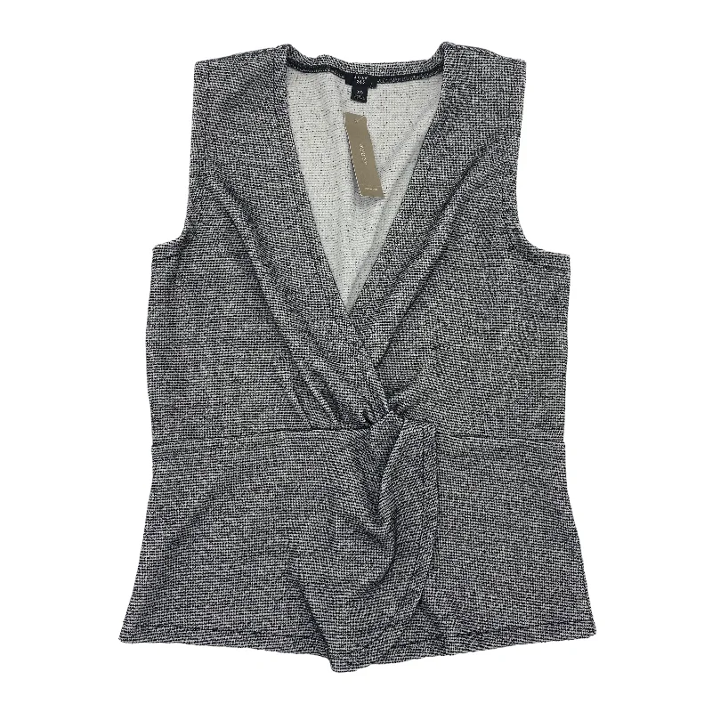 BLACK & CREAM TOP SLEEVELESS by J. CREW Size:XS