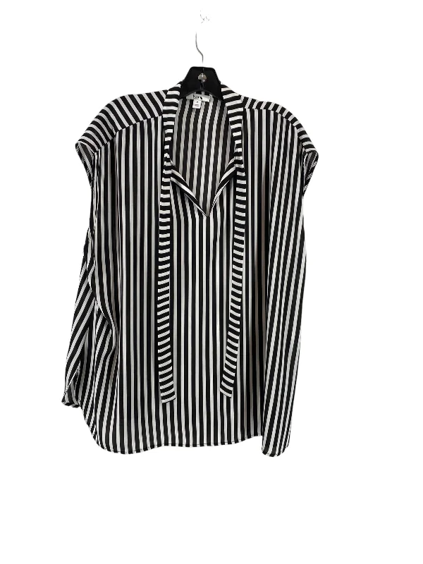Black & White Top Sleeveless Bar Iii, Size 2x