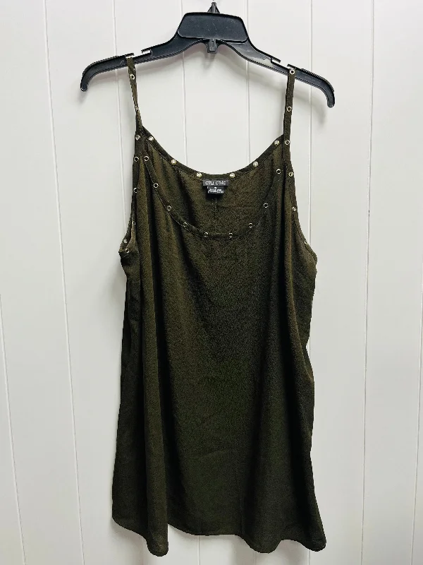 Green Top Sleeveless City Chic, Size Xl