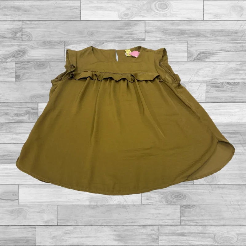 Green Top Sleeveless Loft, Size Xxs