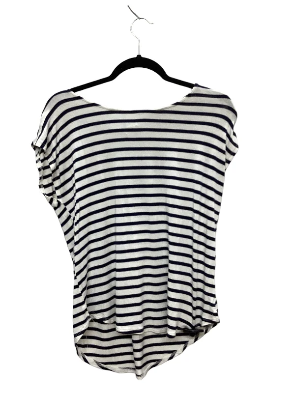 Striped Pattern Top Sleeveless Green Envelope, Size M