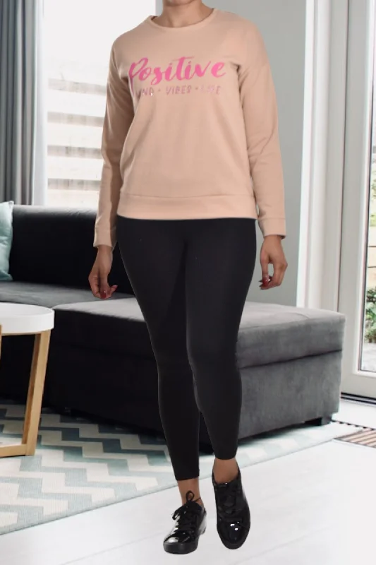 Caramel  Positive Vibes Sweater