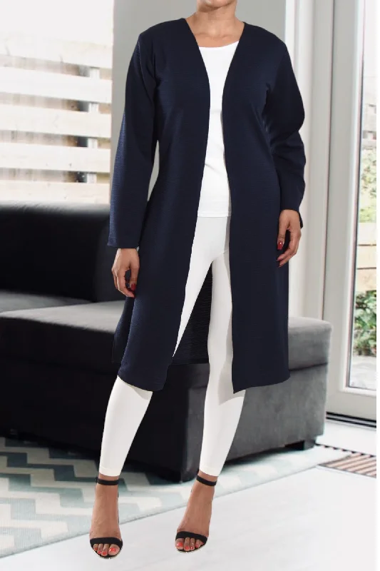 Ladies Plain Navy Gilet