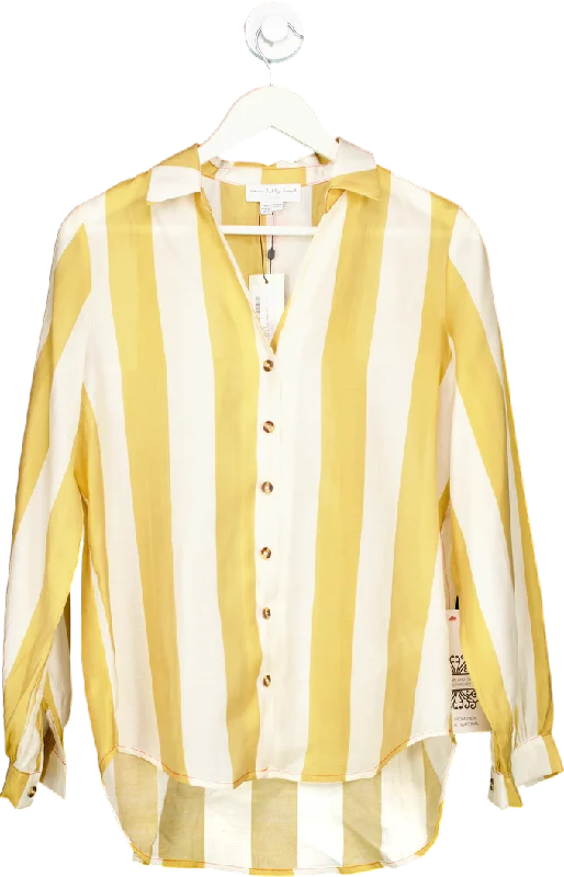 Never Fully Dressed Camel Stripe Miley Shirt UK 6