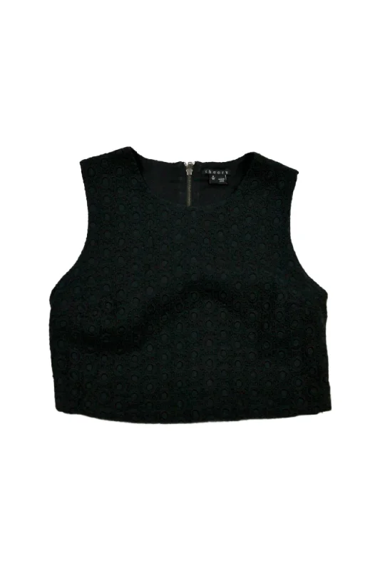 Theory - Broderie Lace Crop