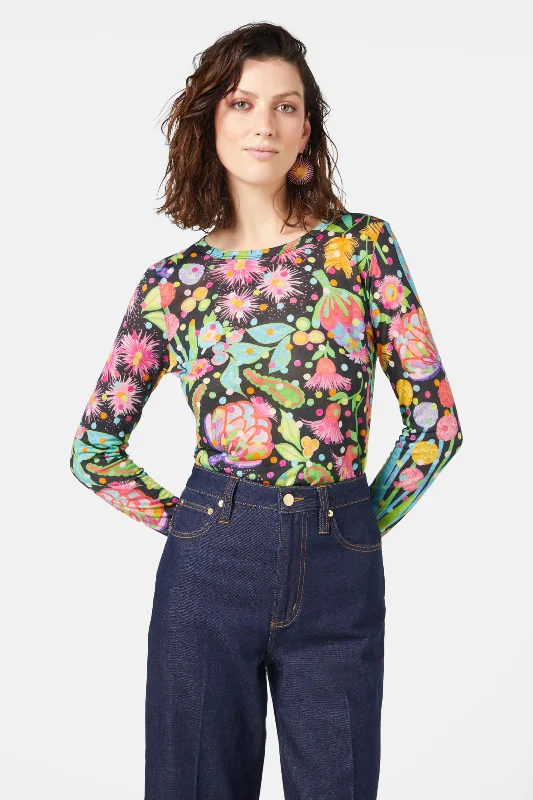 Winter Waratah Merino Crew Neck