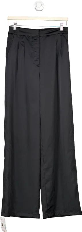 BikBok Black Wide-Leg Trousers 36