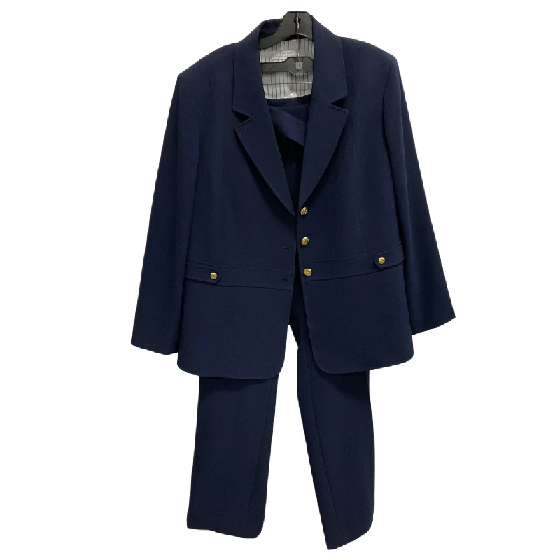 Pants Suit 2pc By Tahari By Arthur Levine In Blue, Size: 20