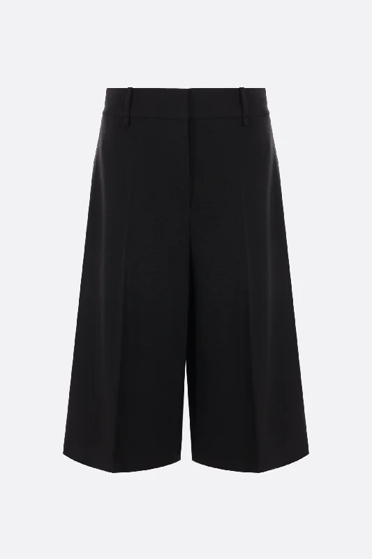 wool cropped trousers