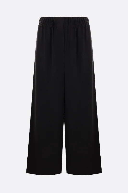 wide-leg wool trousers