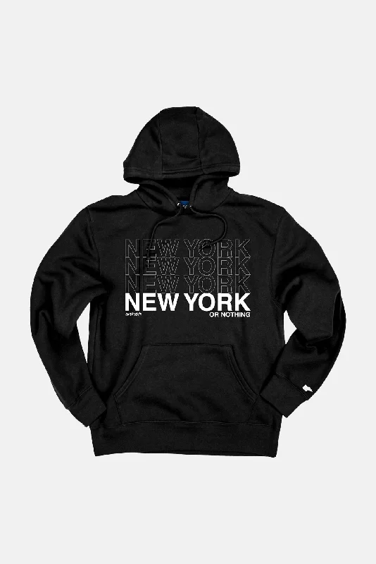 New York or Nothing Hoodie Jet Black