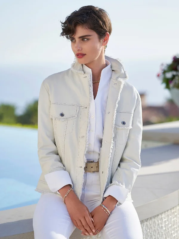 Natalie Washed Leather Jean Jacket