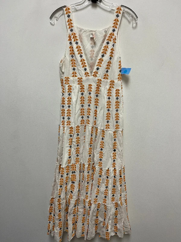 Dress Casual Maxi By Cmc In White, Size: M
