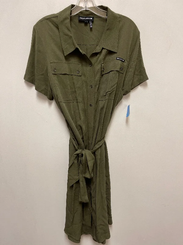 Dress Casual Maxi By Dkny In Green, Size: L