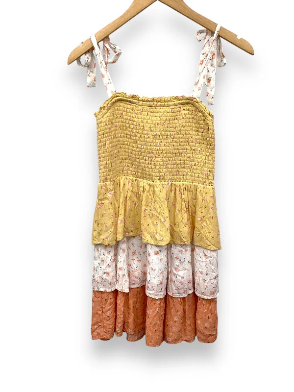 Dress Casual Midi By American Eagle In Yellow, Size: Xs