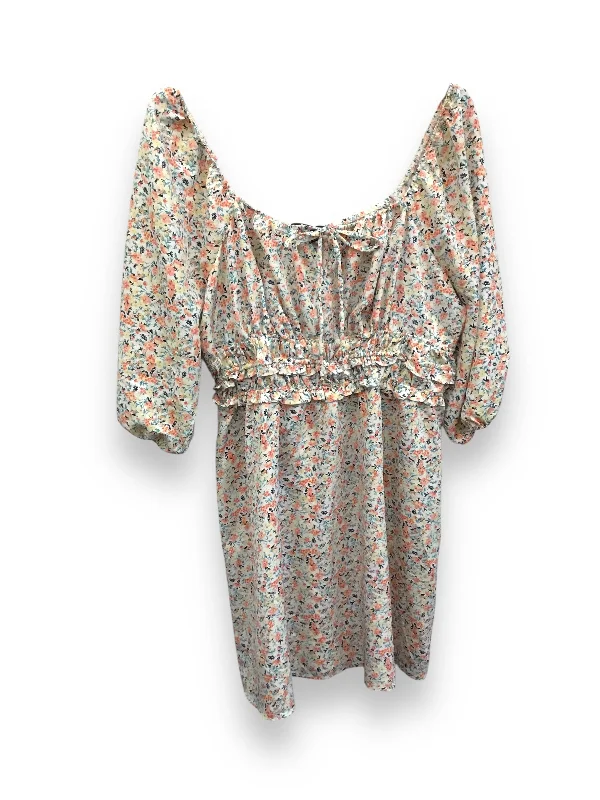 Dress Casual Midi By As U Wish In Floral Print, Size: 1x