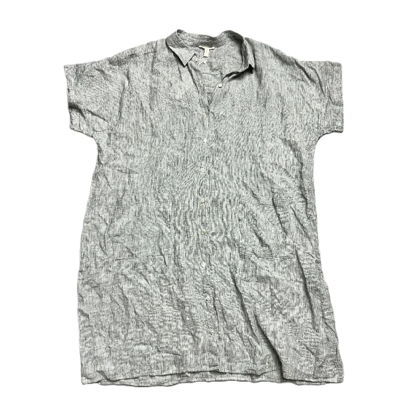 Dress Casual Midi By Eileen Fisher In Black & White, Size: 1x
