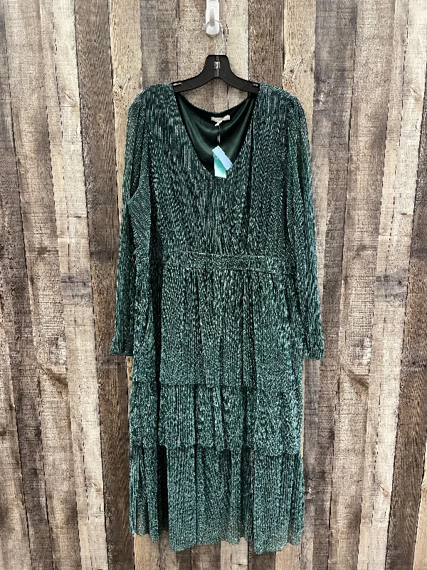 Dress Party Midi By Maurices In Green, Size: 2x