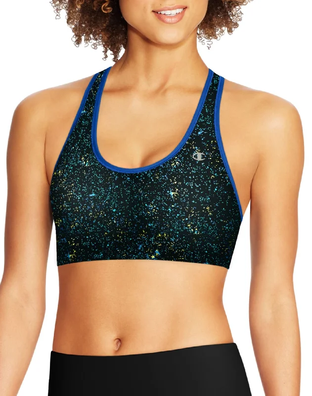 White Gradient Stars Print/Steel Blue