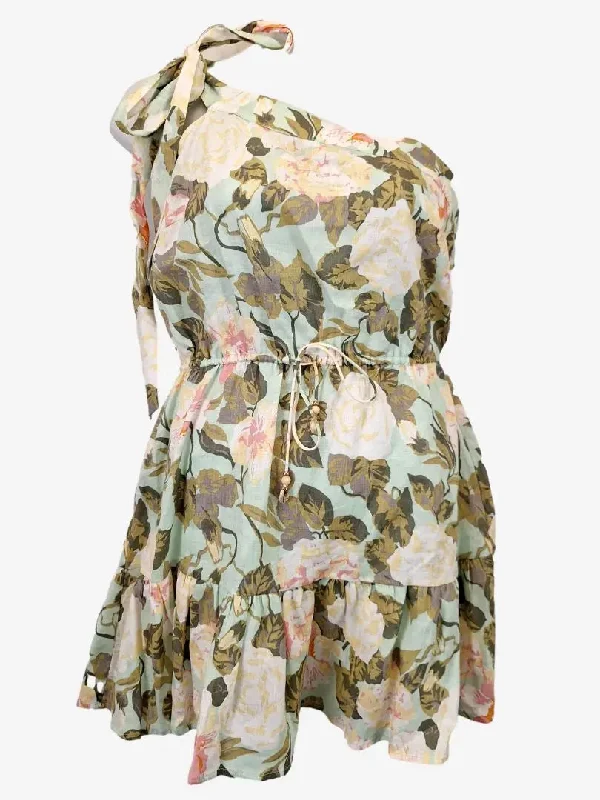 Kivari Mint Garden Party One Shoulder Dress Size L