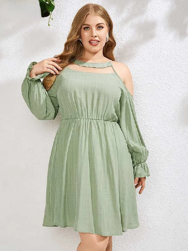 Knee Length Party Off Shoulder Vestidos Plaid Dresses