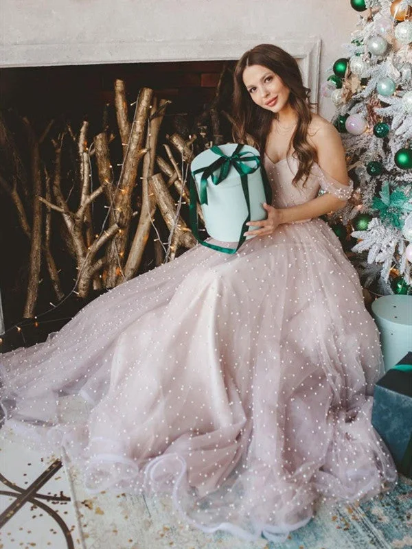 Off The Shoulder A Line Wedding Dresses 2021, Beaded Fashion Wedding Dresses, Bridal Gowns Off The Shoulder A Line Wedding Dresses 2021, Beaded Fashion Wedding Dresses, Bridal Gowns