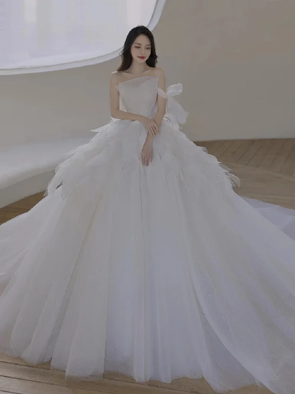 Strapless Long Ball Gown Wedding Dresses, Fairytale Wedding Gown, Long Wedding Dresses Strapless Long Ball Gown Wedding Dresses, Fairytale Wedding Gown, Long Wedding Dresses